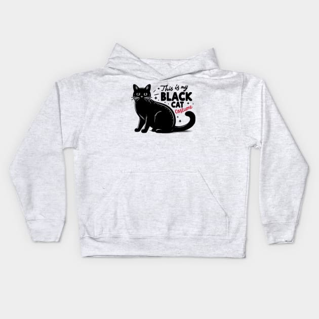 This is My Black Cat Costume Kids Hoodie by starryskin